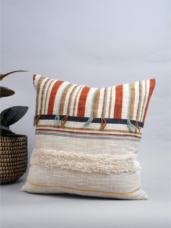 Desert Stripe Block Printed Cushion Cover